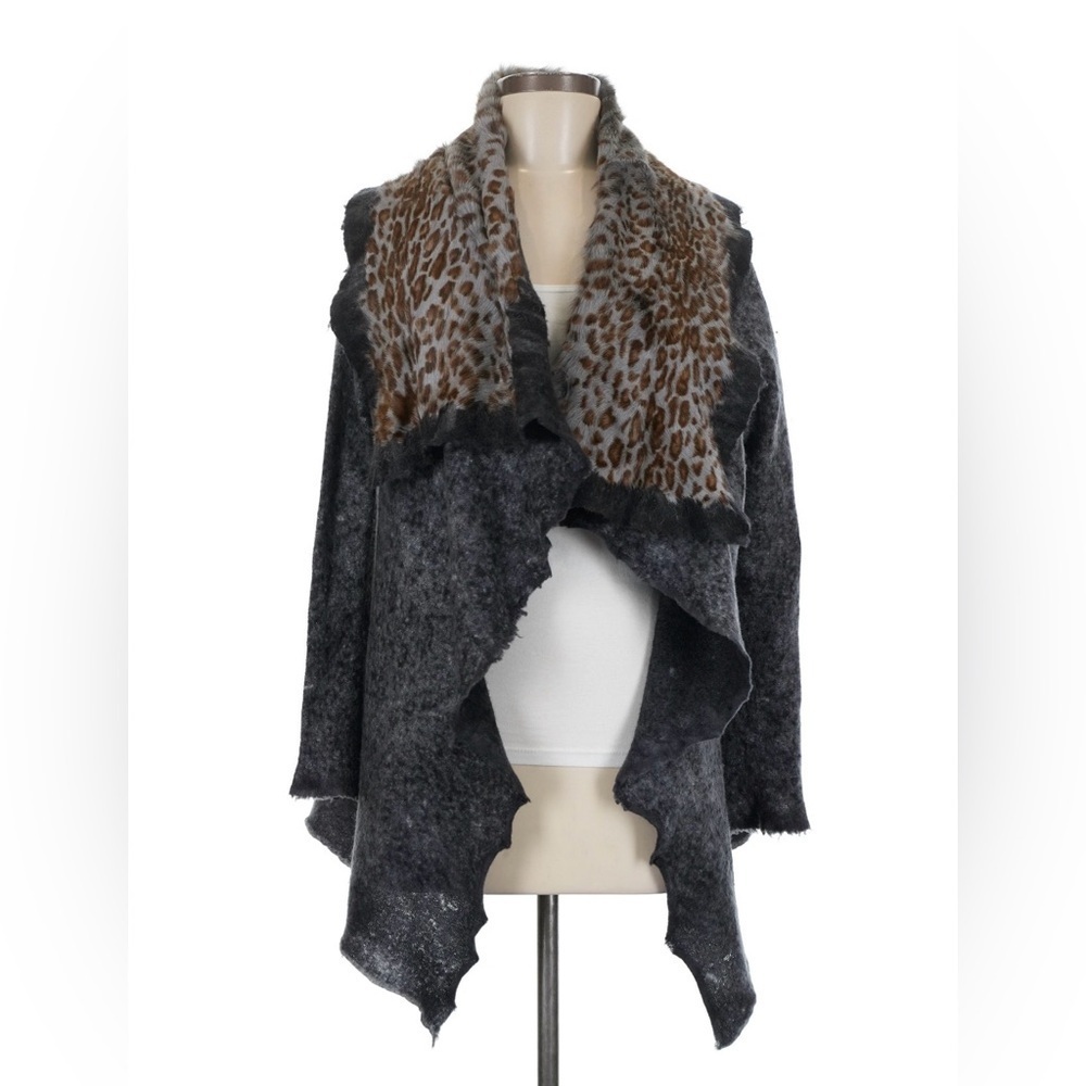 AVANT TOI Cashmere Silk Kid Goat Felted Waterfall Lagenlook Designer Cardigan